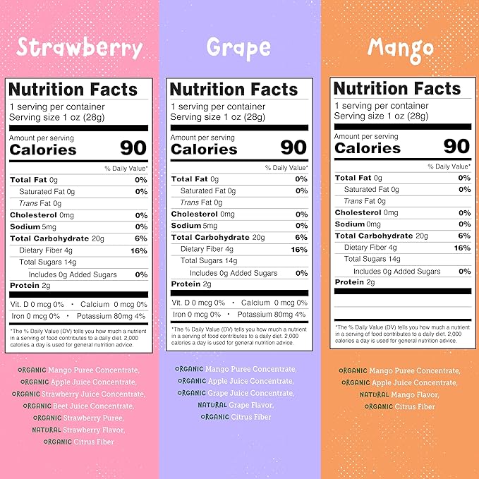 YOU LOVE FRUIT - Fruit Snacks Variety Pack 30 count, 100% Natural Gluten-Free, Vegan, Low Carb, Low
