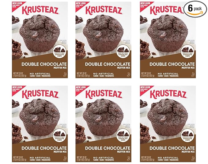 Krusteaz Muffin Mix, Double Chocolate Muffin Mix, Made with Real Chocolate Chips & No Artificial