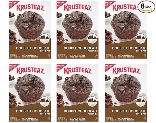 Krusteaz Muffin Mix, Double Chocolate Muffin Mix, Made with Real Chocolate Chips & No Artificial
