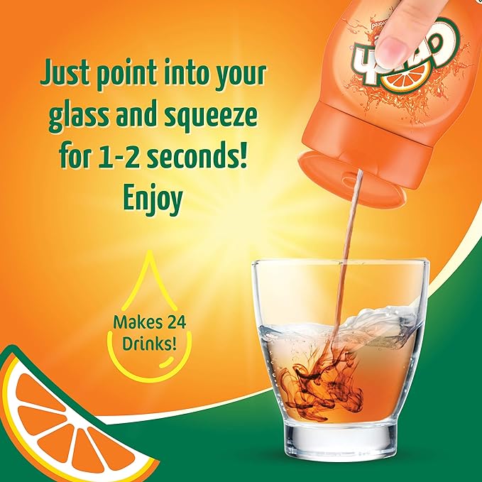 Crush, Orange, Liquid Water Enhancer - New, Better Taste! (4 Bottles, Makes 96 Flavored Water