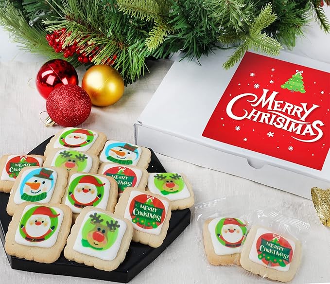 Christmas Cookies Gift Basket for Kids Men Women | Holiday Gourmet Corporate Food Gift INDIVIDUALLY