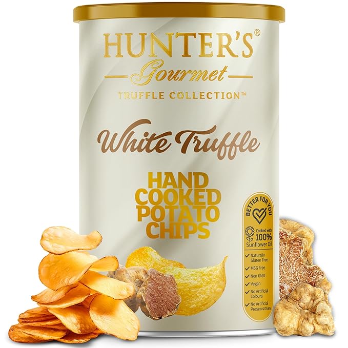 Hunter's Gourmet Truffle Chips | Hand-Cut | No Artificial Colors | Dairy & Lactose Free | Premium
