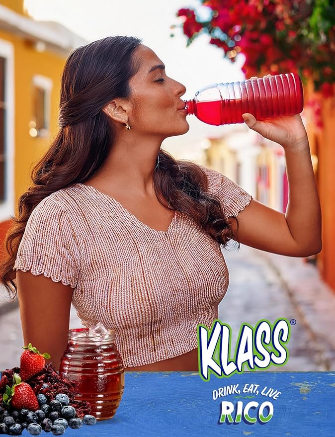 Klass Aguas Frescas | Drink Mix Hibiscus Berries | Sugar Free! (Pack of 4, 40 Count Powder Stick