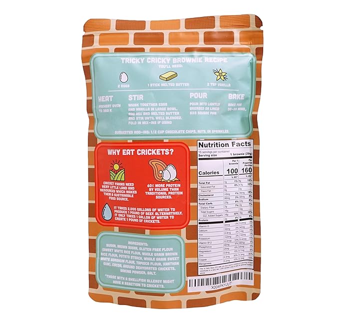 Tricky Cricky Cricket Protein Brownie Mix ??USA Handmade Gluten-Free Chocolate Brownie Mix ??Real