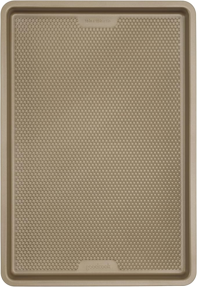 GoodCook BestBake Nonstick 10" x 15" Textured Carbon Steel Cookie Sheet, Medium Baking Tray