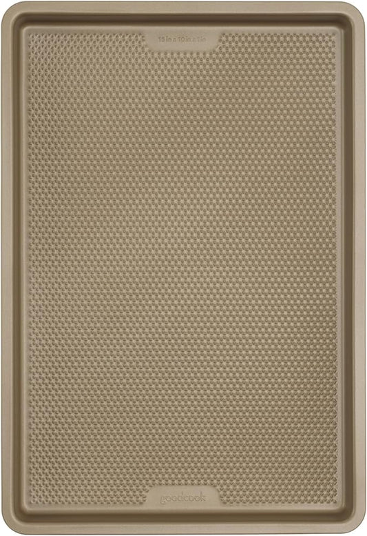 GoodCook BestBake Nonstick 10" x 15" Textured Carbon Steel Cookie Sheet, Medium Baking Tray