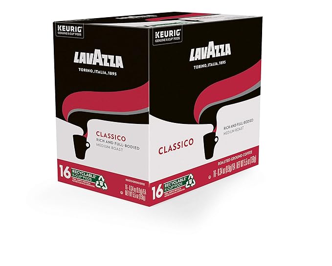 Lavazza Classico Single-Serve Coffee K-Cup짰 Pods for Keurig짰 Brewer, Medium Roast, Caps Classico