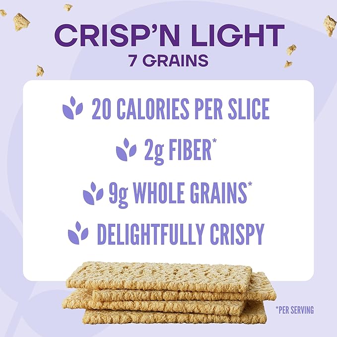 Wasa Crisp’n Light 7 Grains Crispbread, 4.9 oz (Pack of 10), Crackers, Non-GMO Ingredients, 7 Grain