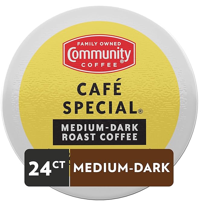 Community Coffee Café Special Medium Dark Roast, Single-Serve Keurig K-Cup Pods, 24 Count (Pack of