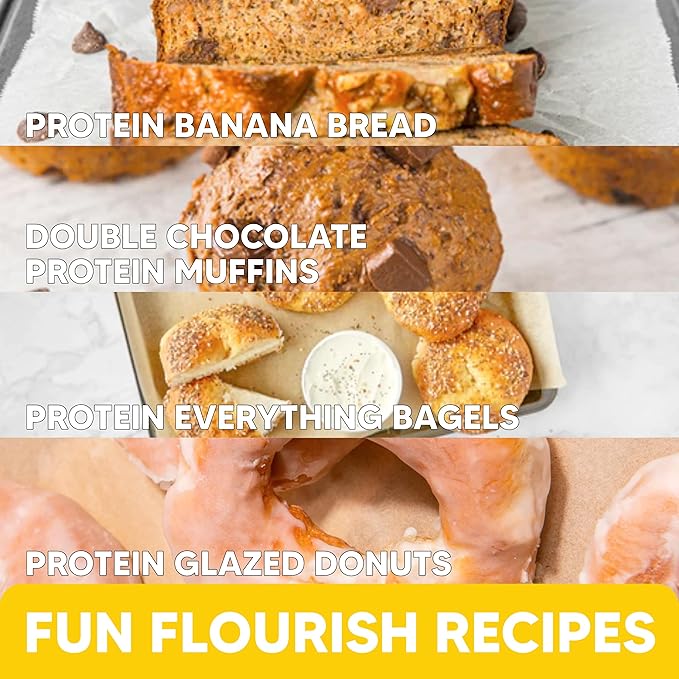Flourish - Protein Pancake & Waffle Mix, Whey Protein Isolate & Flax Seed, Non-GMO, No Added Sugar