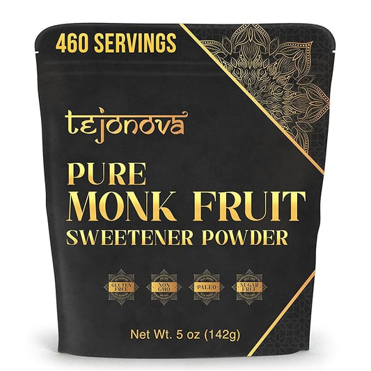 tejonova Monk Fruit Sweetener, 5 oz, Monk Fruit Extract Powder, Monkfruit Sweetener Pure Flavor