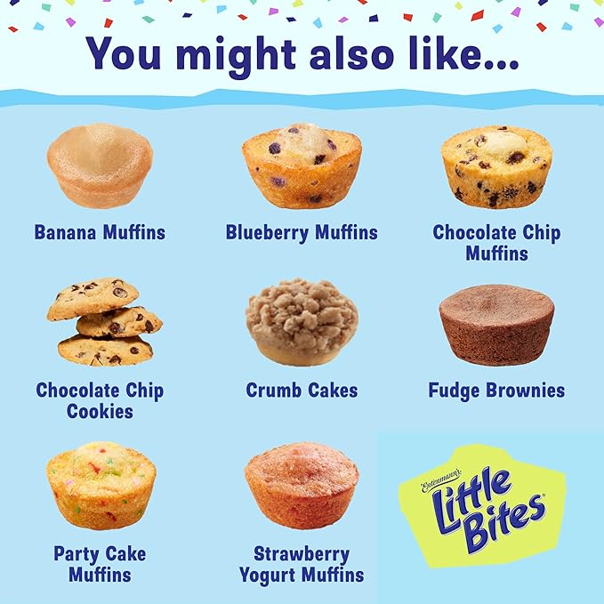 Entenmann's Little Bites Blueberry Mini Muffins | Made with Real Blueberries | 1 pack (20 pouches