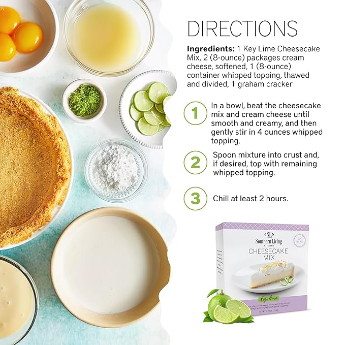 Gourmet Cheesecake Mix, No Bake Cheesecake Cake Mix, Key Lime Cheesecake by Southern Living, Rich