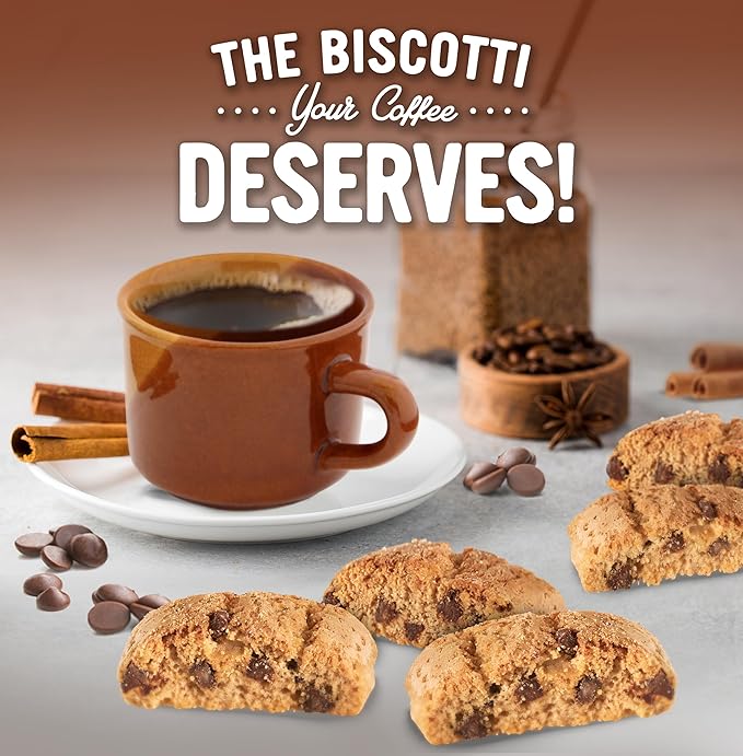 COOPER STREET Twice Baked Cinnamon Chocolate Biscotti Cookies - Crispy Mini Biscotti Cookies Ideal