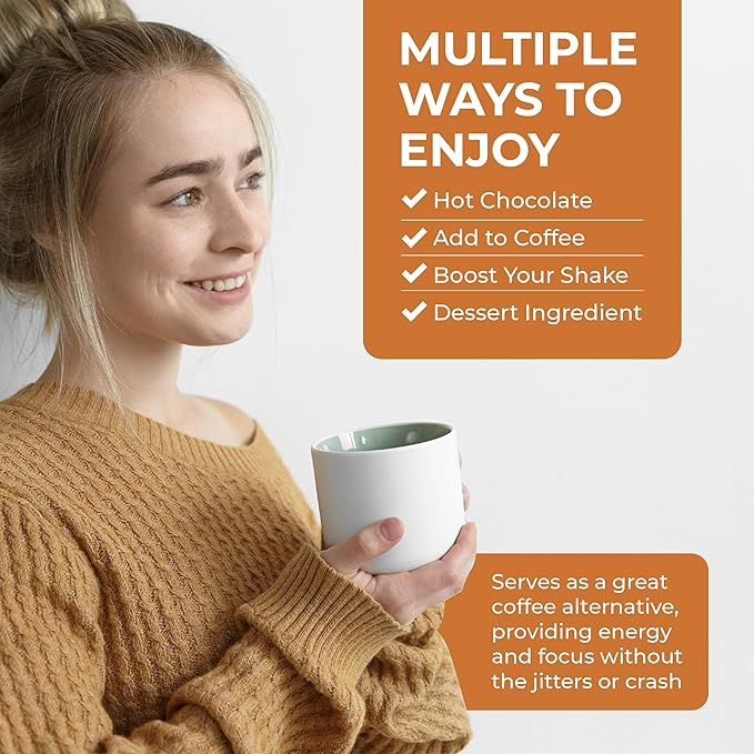 Inner Elevate Mushroom Hot Chocolate Superfood - Ceremonial Cacao with 5 Mushrooms (Lion's Mane