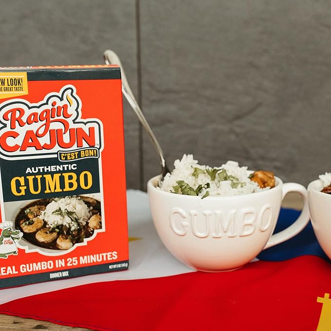 Ragin' Cajun Authentic Gumbo Mix - 5 oz Box, Pack of 6, No MSG, Authentic Louisiana Creole Soup