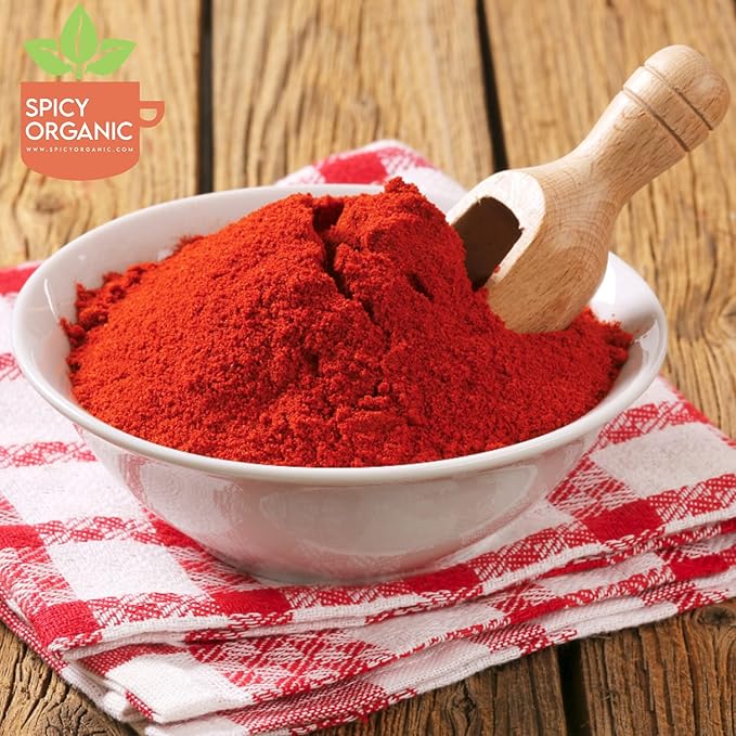 SPICY ORGANIC Red Chili Powder - USDA Certified Organic, Non-GMO - Perfect for adding a smoky