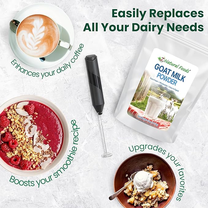 Z Natural Foods Goat Milk Powder - Pure Netherlands Full Cream Milk, Powdered Goat Milk, Highly