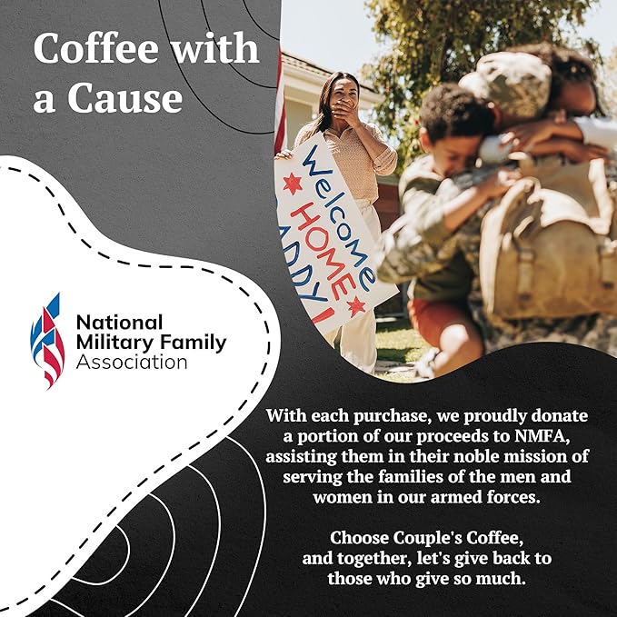 Couple?™s Coffee Ground Coffee | Gives Back to Military Families | Medium Dark and Handsome | A