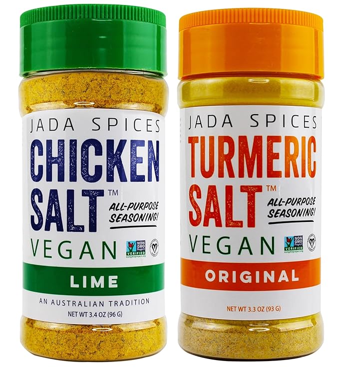 JADA Spices Chicken Salt Spice and Seasoning - Lime, Turmeric Salt - Vegan, Keto & Paleo Friendly