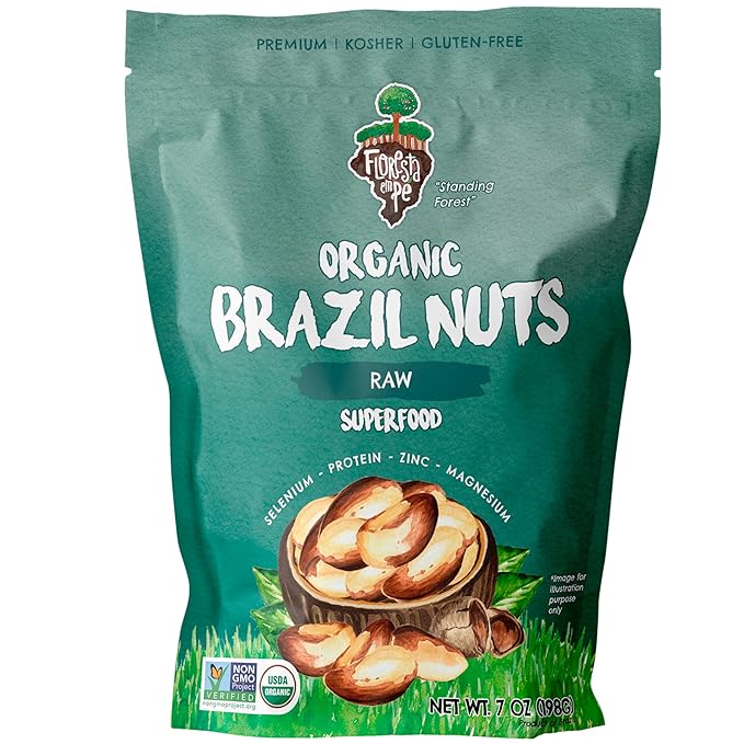 Snack The True Organic Brazil Nuts 7 oz – Raw and Unsalted – Kosher – Healthy-Rich in Vegetable