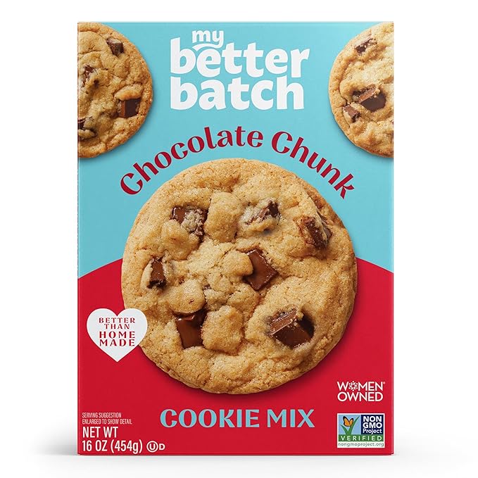 My Better Batch, Chocolate Chip Cookie Mix, Simple Cookie Recipe, Chocolate Chunk Cookies, Makes 16