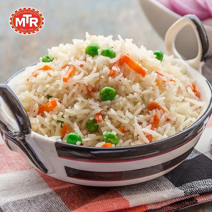 MTR Ready-To-Eat: Vegetable Pulao - Microwavable Rice Packs for Instant Meals - Delicious &