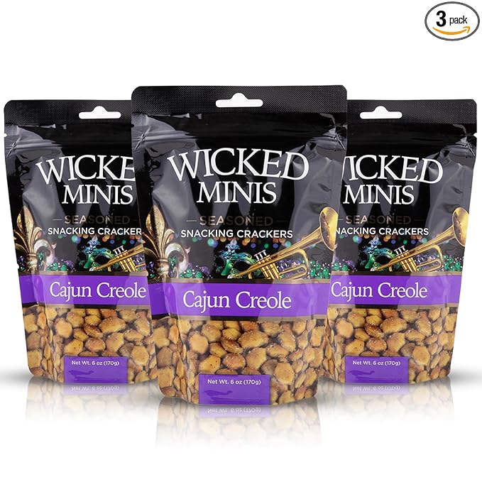 Wicked Minis Soup & Oyster Crackers - Saltine & Salted Flavored Mini Puffed Soup, Savory Snacking