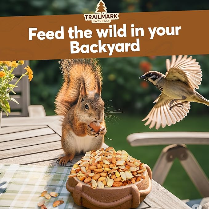 45 LB - Raw Shelled Peanuts For Squirrels, Out of Shell Peanuts For Birds and Wildlife- Squirrel
