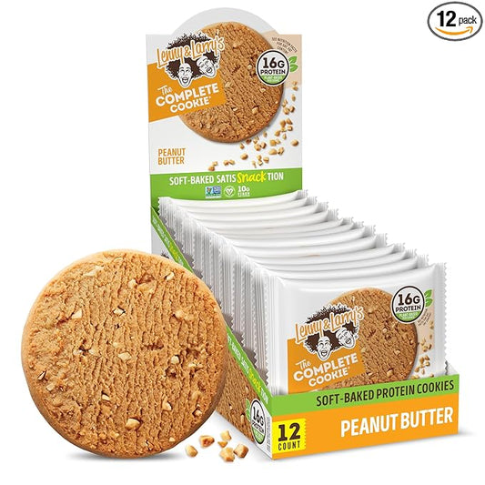 Lenny & Larry's The Complete Cookie, Peanut Butter, Soft Baked, 16g Plant Protein, Vegan, Non-GMO