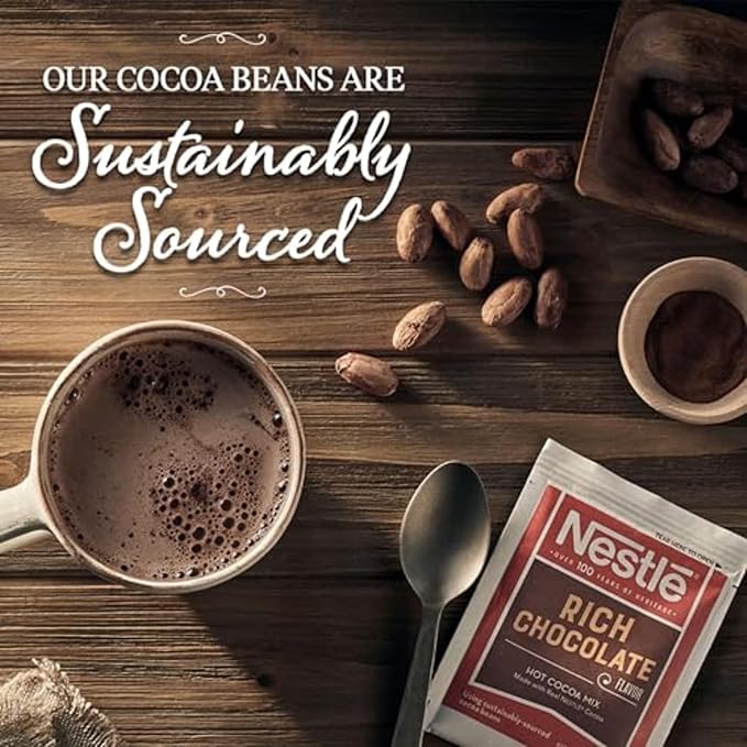 Nestle Hot Chocolate Packets, Hot Cocoa Mix, Rich Chocolate Flavor, Made with Real Cocoa, 0.71 oz