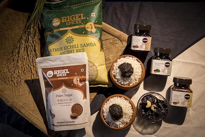 Rigel Spices | Pure Bliss of 1 Lb of Palmyra Palm Jaggery | Palm Sugar: Naturally Crafted