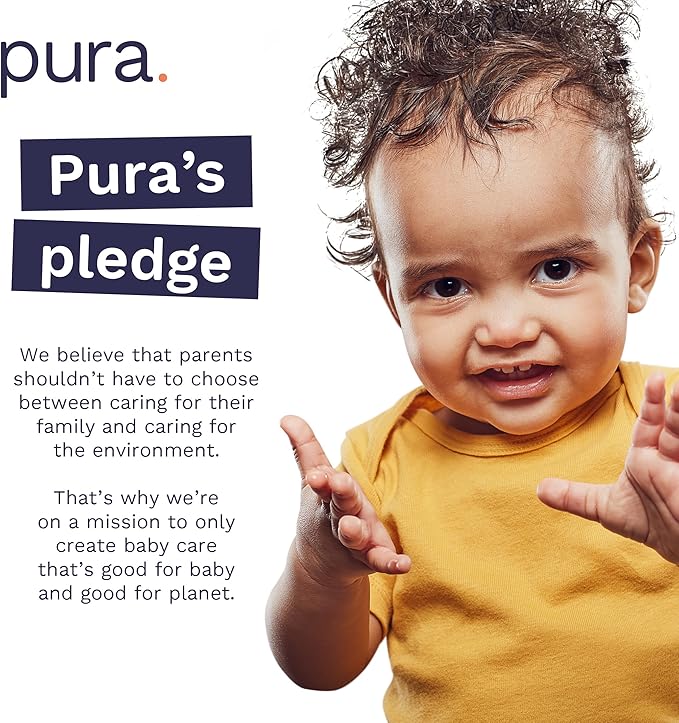 Pura Hypoallergenic Diapers, Size 3 (9-20 lbs) Monthly Pack, Overnight, up to 12 Hours Leak