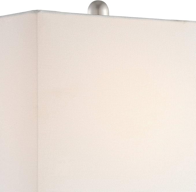 360 Lighting Connie Mid Century Modern Table Lamps 25" High Set of 2 with USB Charging Port White