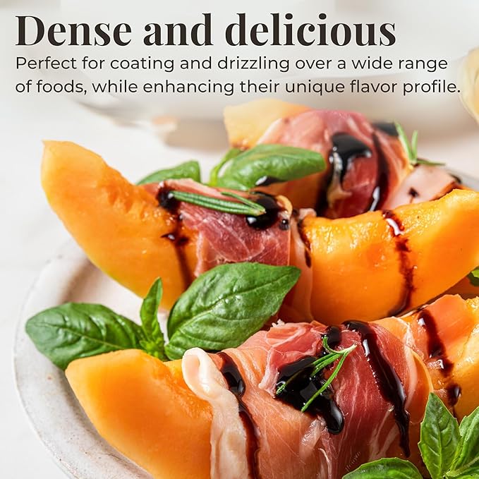Aged Balsamic Glaze 8.45 fl.oz. (250ml), High Density Balsamic Vinegar Glaze Drizzle, Cream with