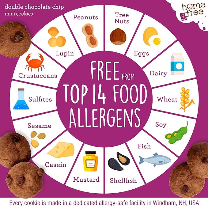 Homefree Treats You Can Trust Gluten Free Mini Cookies, Single Serve, Double Chocolate Chip, 0.95