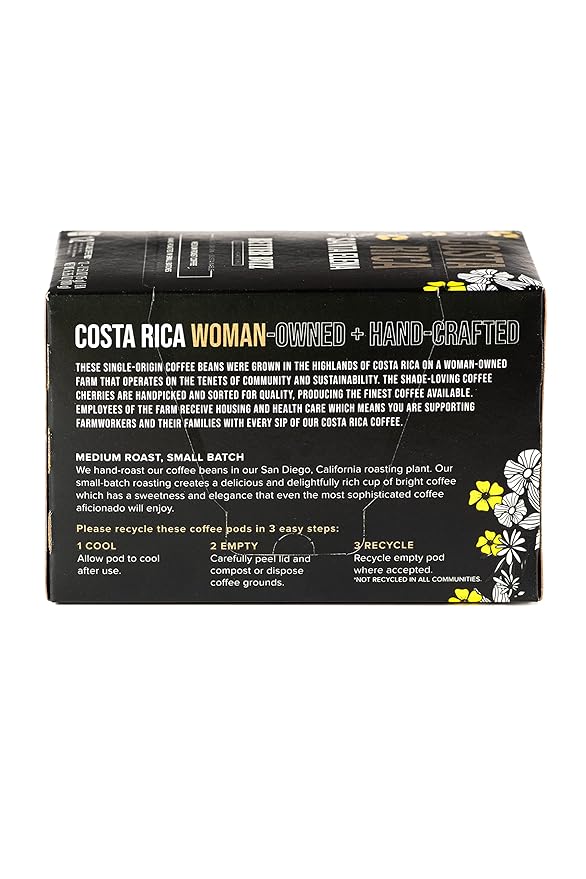 Better Buzz Costa Rica Medium Roast Coffee Pods 12ct., California Solar Energy Produced Recyclable