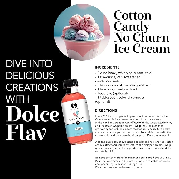 Dolce Flav Cotton Candy Extract ??8 Ounce Water-Soluble Kosher, Sugar-Free, Concentrated