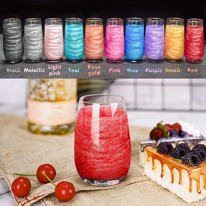 NiHome Edible Food-Grade Glitter Powder Glimmer Luster Dust Metallic Fancy Food Decorating Sprinkle