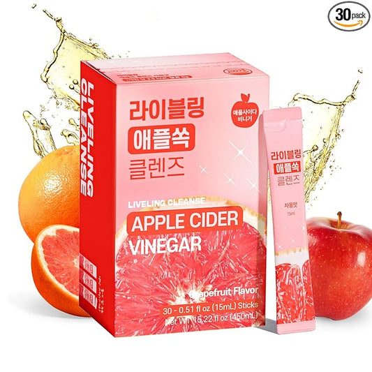 LIVELING] Apple Cider Vinegar Liquid Stick l Grapefruit Flavor, Natural Cleanse with Premium