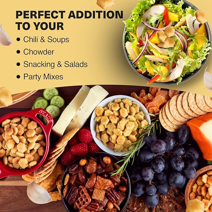 Wicked Minis Soup & Oyster Crackers-Saltine Crackers Salted Flavored Mini Puffed Soup Crackers