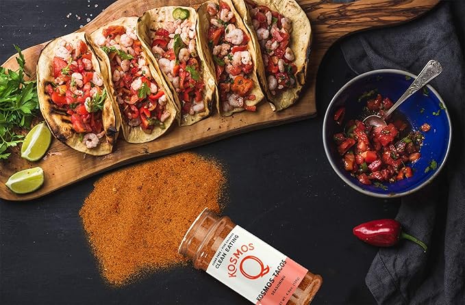 Kosmos Q Taco Seasoning, Bold Natural Fajita & Taco Spice Mix for Beef, Chicken, Pork & Veggies
