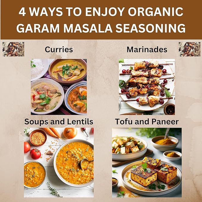SPICY ORGANIC Garam Masala 16oz - Indian Spice Blend with Cardamom, Cinnamon & Cloves - All