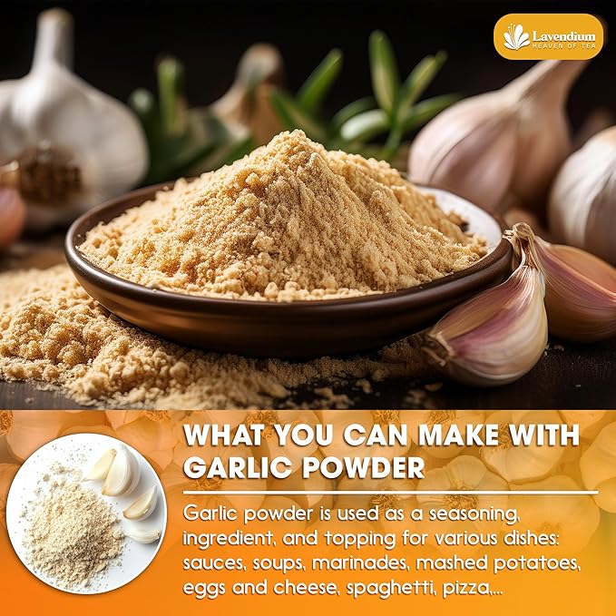 Lavendium, Premium 25oz Garlic Powder, 100% Natural and Pure from Garlic, Rich Flavor, Perfect for