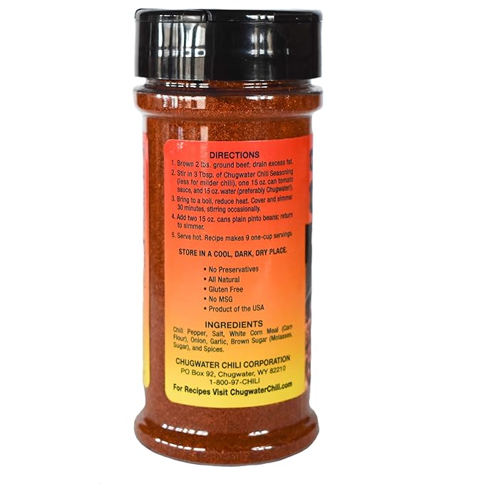Chugwater Chili | Gourmet Chili Seasoning Mix & Taco Seasoning | 4oz Bottle | Wyoming State
