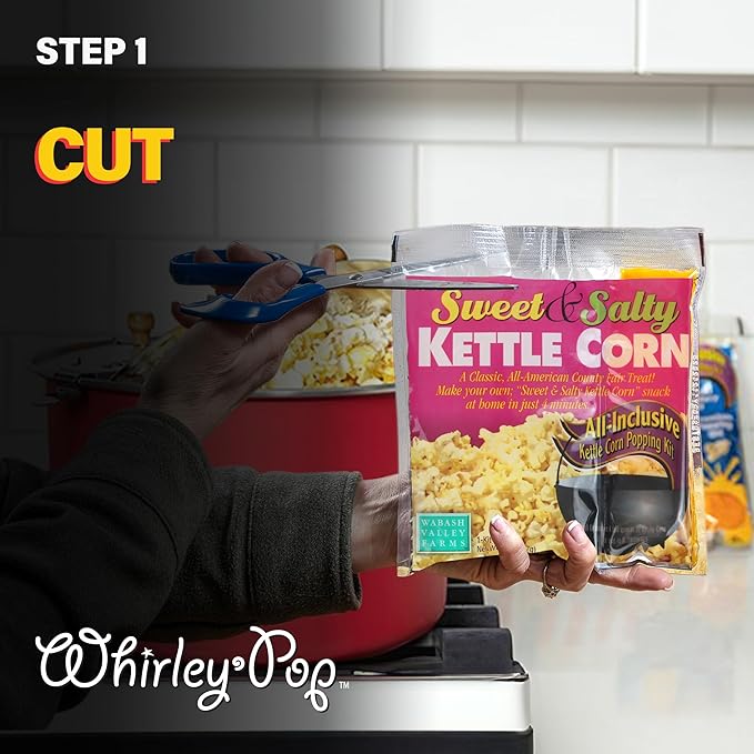 All in One Popcorn Packs - Wabash Valley Farms Sweet & Salty Kettle Corn, Popcorn Kernels for