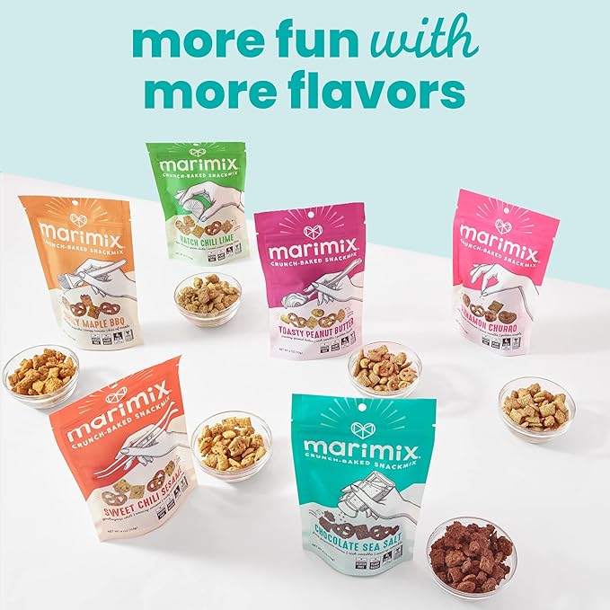 Marimix Snack Mix | Chocolatey Sea Salt 3 Pack | Crunch Baked Sweet & Salty Savory Plant Based