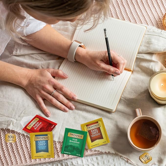 Twinings Variety Pack Black Tea Bags, 20 Count (Pack of 6), Includes English Breakfast, Early Grey