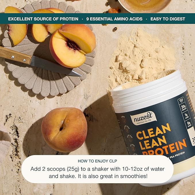 Nuzest - Pea Protein Powder - Clean Lean Protein, Premium Vegan Plant Based Protein Powder, Dairy