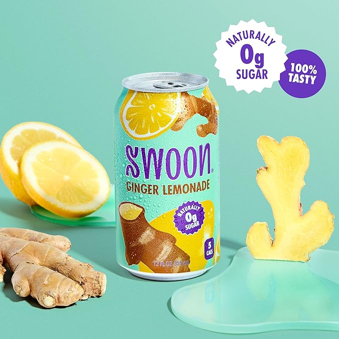 Swoon Ginger Lemonade - Sugar Free Lemonade, Low Carb, Keto & Paleo-Friendly, Gluten-Free - Zero